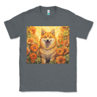 Charcoal Heather shiba inu Classic Tee - Unal Design