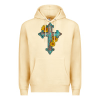 Pina Colada turquoise sunflower cross Premium Hoodie - AdoDesignShop