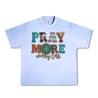 Grape Ice pray more worry less Urban Heavy Tee - Artiststas