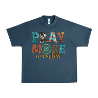 Midnight Navy pray more worry less Urban Heavy Tee - Artiststas