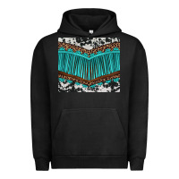 Pigment Black western cowhide leopard turquoise fringed Urban Hoodie - BarkalooDesign