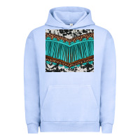 Pigment Grape Ice western cowhide leopard turquoise fringed Urban Hoodie - BarkalooDesign