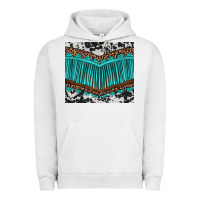 Pigment Lunar Rock western cowhide leopard turquoise fringed Urban Hoodie - BarkalooDesign