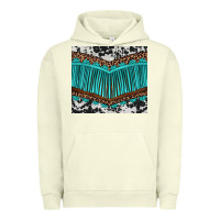 Pigment Pistachio western cowhide leopard turquoise fringed Urban Hoodie - BarkalooDesign