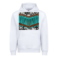 White western cowhide leopard turquoise fringed Urban Hoodie - BarkalooDesign