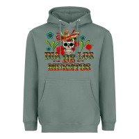 Sage dia de los muertos Heavyweight Hoodie - texasbilliewilder