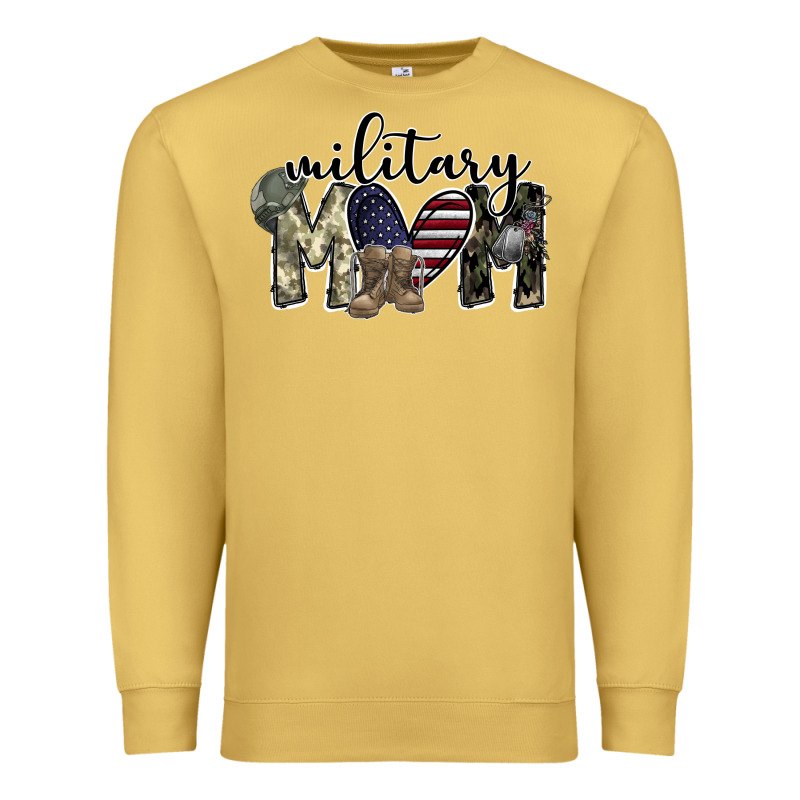Military Mom Premium Sweatshirt by SublimationCraftShop | Teevron