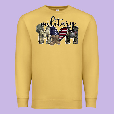 Military Mom Premium Sweatshirt Designed By Sublimationcraftshop