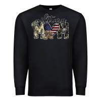 Black military mom Premium Sweatshirt - SublimationCraftShop