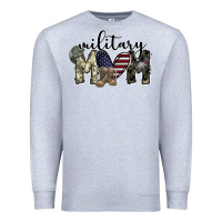 Heather Grey military mom Premium Sweatshirt - SublimationCraftShop