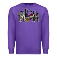 Purple military mom Premium Sweatshirt - SublimationCraftShop
