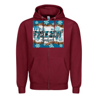 Burgundy it's freezin season Zipper Hoodie - RanaPortraitStore