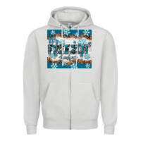 Dove Grey it's freezin season Zipper Hoodie - RanaPortraitStore