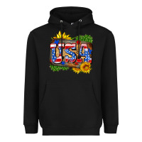 Black usa Heavyweight Hoodie - Zillion Design Studio