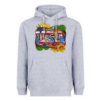Heather Grey usa Heavyweight Hoodie - Zillion Design Studio