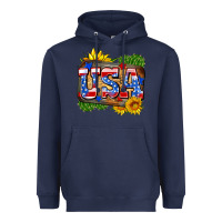 Navy usa Heavyweight Hoodie - Zillion Design Studio