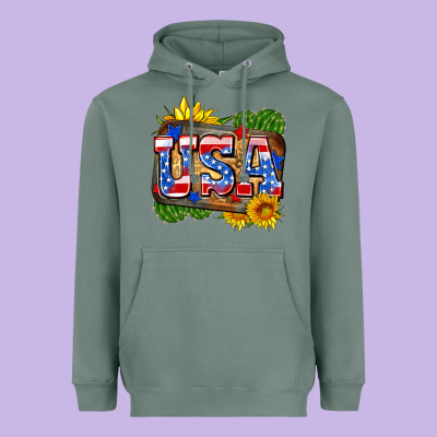 Usa Heavyweight Hoodie Designed By Zillion Design Studio