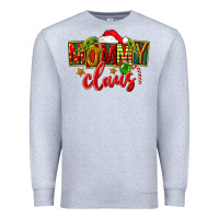 Heather Grey christmas mommy claus Premium Sweatshirt - FaDigitalArtStudio