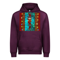 Mauve Wine nana highland cow Christmas Urban Hoodie - BarkalooDesign
