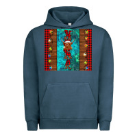 Pigment Midnight Navy nana highland cow Christmas Urban Hoodie - BarkalooDesign