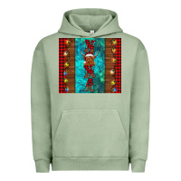 Pigment Oil Green nana highland cow Christmas Urban Hoodie - BarkalooDesign