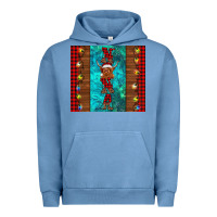 Pigment Pebble Blue nana highland cow Christmas Urban Hoodie - BarkalooDesign