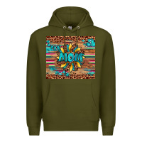 Army Green sunflower mom Premium Hoodie - Artiststas