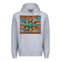 Heather Grey sunflower mom Premium Hoodie - Artiststas