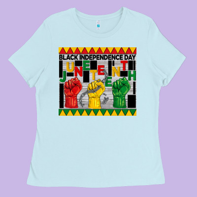 Black Independence Day Juneteenth Tumbler Ladies Tee Designed By Barkaloodesign