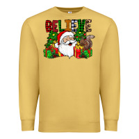 Antique Gold believe Premium Sweatshirt - CowhideDigitalArt