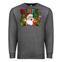 Charcoal Heather believe Premium Sweatshirt - CowhideDigitalArt