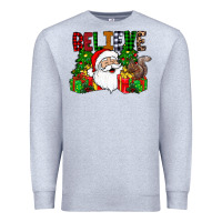 Heather Grey believe Premium Sweatshirt - CowhideDigitalArt
