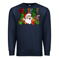 Navy believe Premium Sweatshirt - CowhideDigitalArt