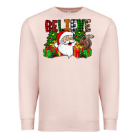Pale Pink believe Premium Sweatshirt - CowhideDigitalArt