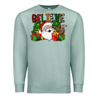Seafoam believe Premium Sweatshirt - CowhideDigitalArt