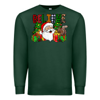 Sports Green believe Premium Sweatshirt - CowhideDigitalArt