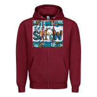 Burgundy let it snow Zipper Hoodie - RanaPortraitStore