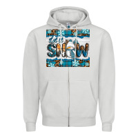 Dove Grey let it snow Zipper Hoodie - RanaPortraitStore