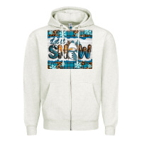 Oatmeal Heather let it snow Zipper Hoodie - RanaPortraitStore
