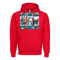 Red let it snow Zipper Hoodie - RanaPortraitStore