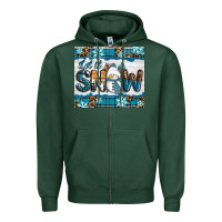 Sports Green let it snow Zipper Hoodie - RanaPortraitStore