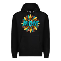 Black sunflower mom leopard Premium Hoodie - Artiststas