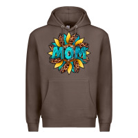 Coffee sunflower mom leopard Premium Hoodie - Artiststas