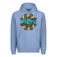 Colony Blue sunflower mom leopard Premium Hoodie - Artiststas