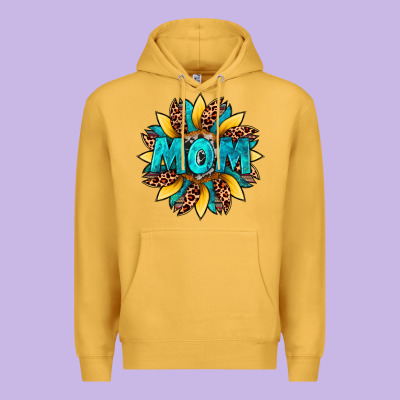 Sunflower Mom Leopard Premium Hoodie Designed By Artiststas