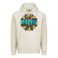 Oatmeal Heather sunflower mom leopard Premium Hoodie - Artiststas