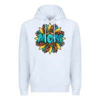 White sunflower mom leopard Premium Hoodie - Artiststas