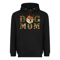 Black dog mom shiba inu Heavyweight Hoodie - RanaPortraitStore