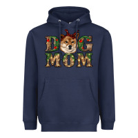 Navy dog mom shiba inu Heavyweight Hoodie - RanaPortraitStore