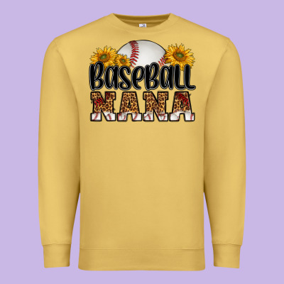 Baseball Nana Premium Sweatshirt Designed By Hra Design Shop
